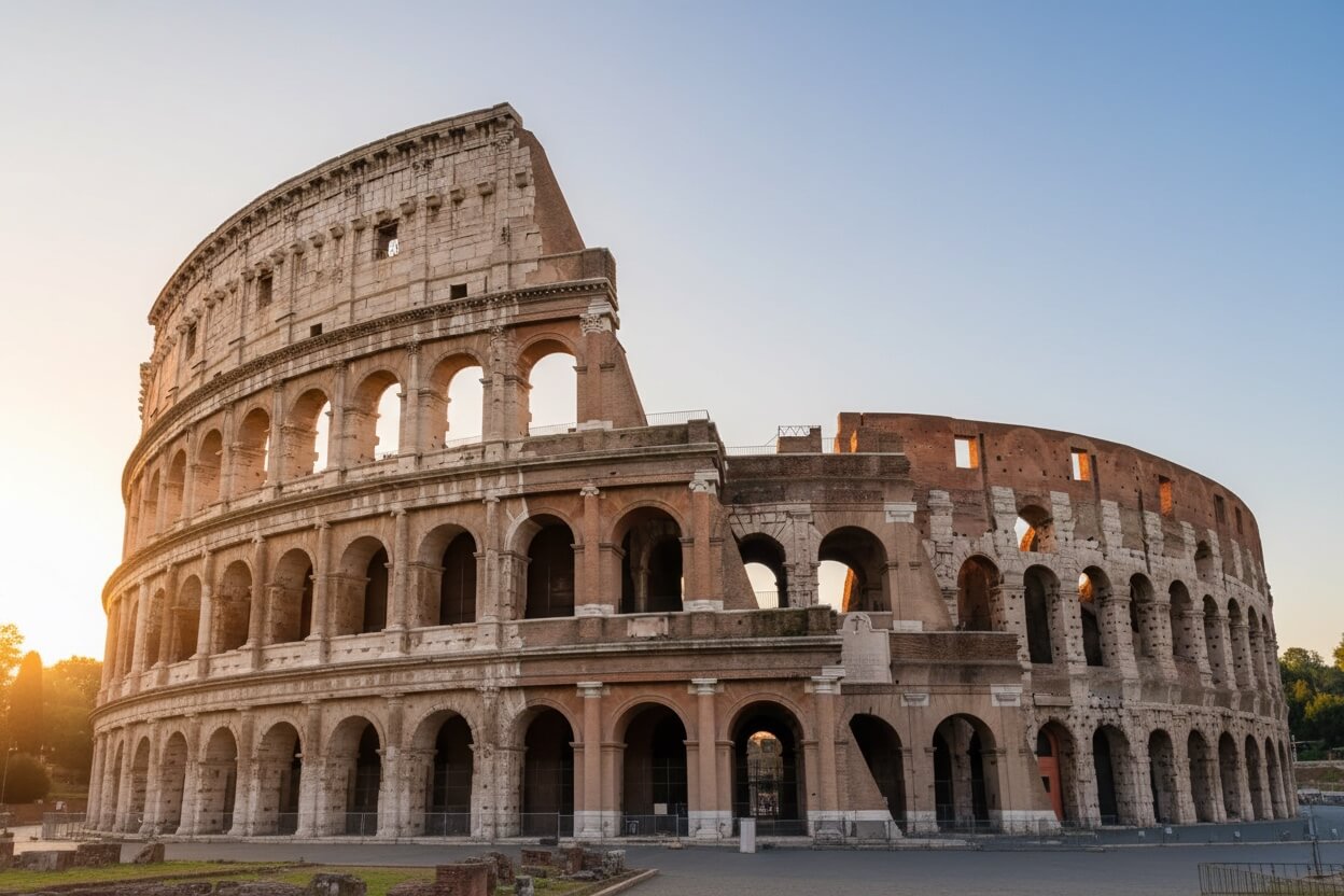 Colosseums arkader set udefra Rom
